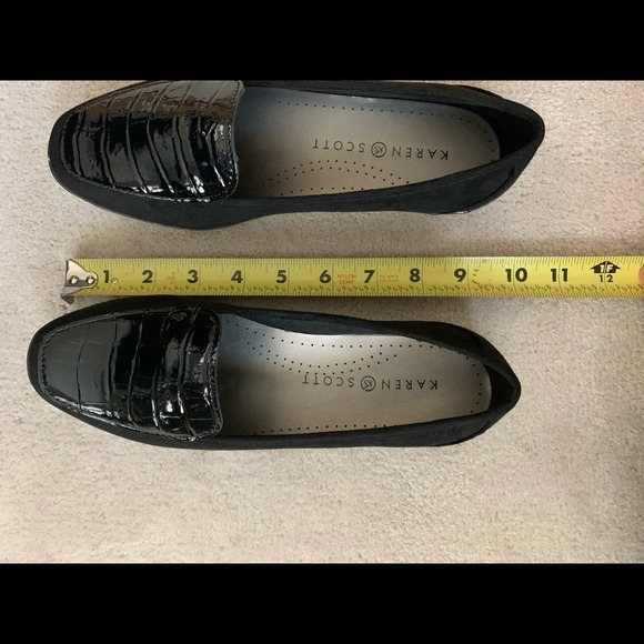 Karen Scott Jodi Slip-On Flats, black, blk/croc, size 6 - Picture 10 of 12